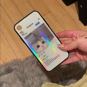 iPhone XR FUNNY CAT INSTAGRAM GLASS CASE